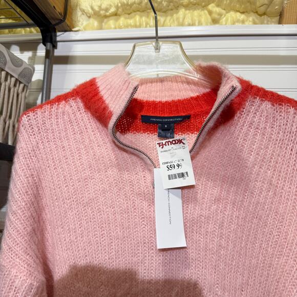 NWT French Connection Nika Half Zip Sweater Wool Blend Size S - Picture 4 of 13